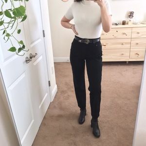 vintage ralph lauren black high waisted jeans